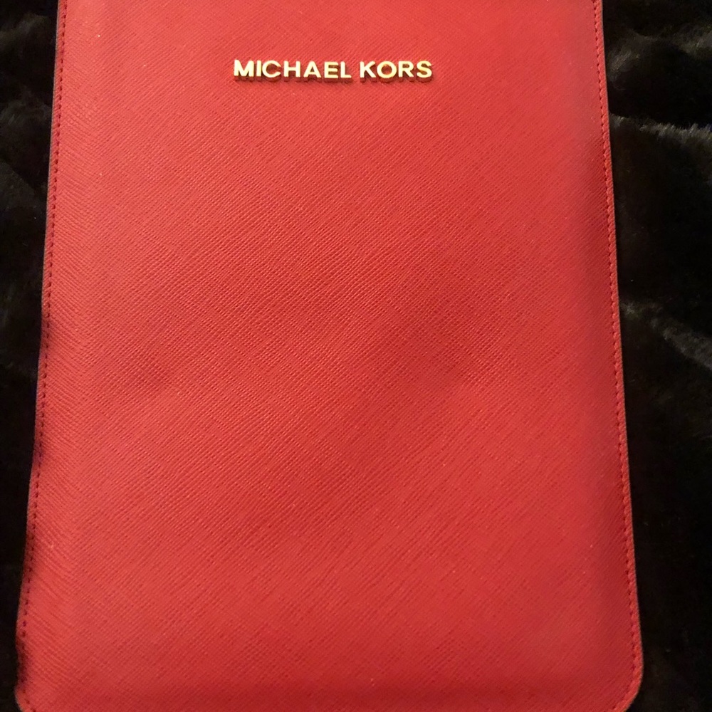 Red Michael Kors tablet cover